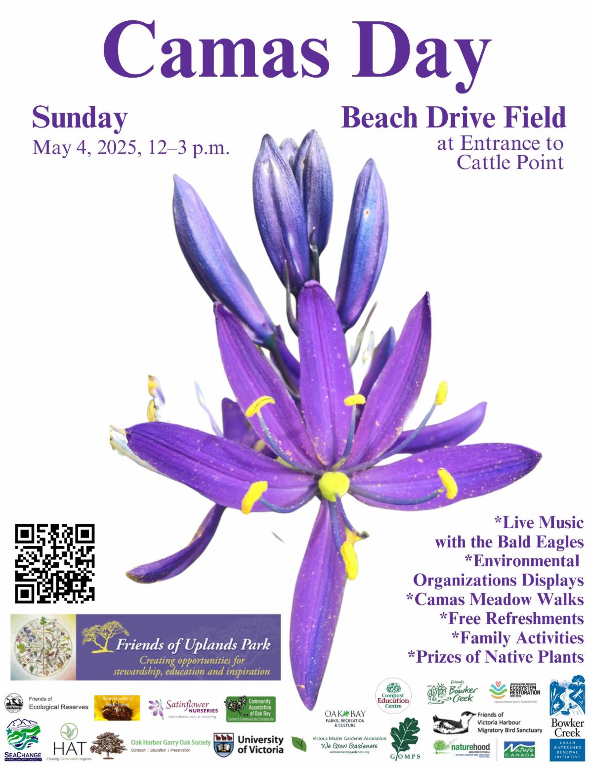 Kwetlal (Camas) Day, on Sunday, May 4, from 12 pm to 3 pm.